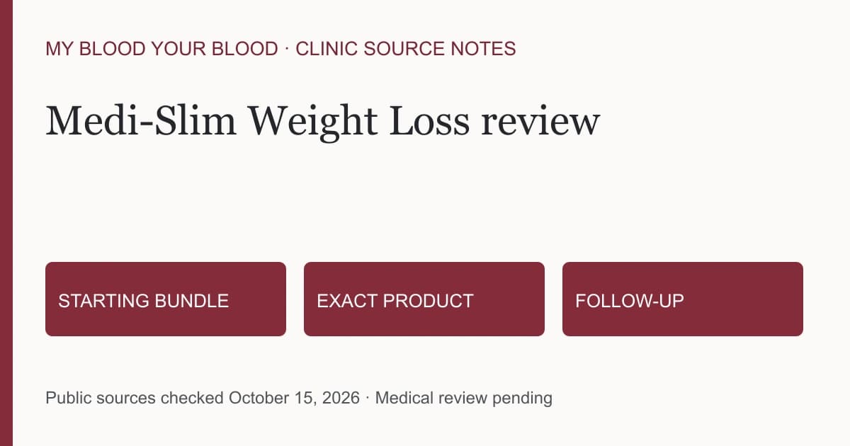 Medi-Slim Weight Loss source-reading diagram separating offer, care access and billing questions